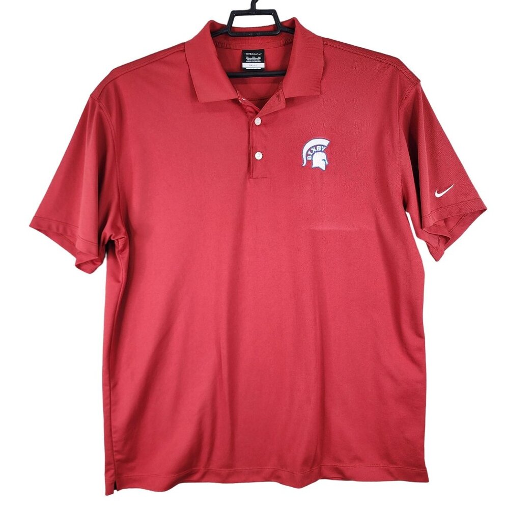 Men's Nike Golf Red Polo Shirt Dri-Fit Spartan Embroidery Short Sleeve Size XXL